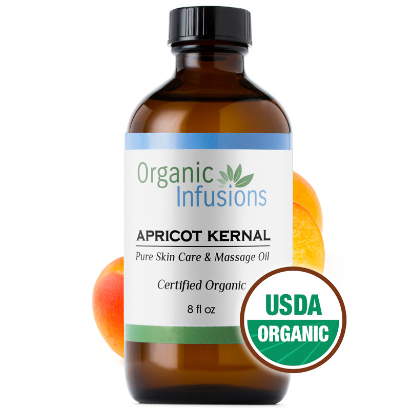 Apricot Kernel Oil Unrefined Organic Virgin Cold Pressed Raw Natural Pure 8  oz
